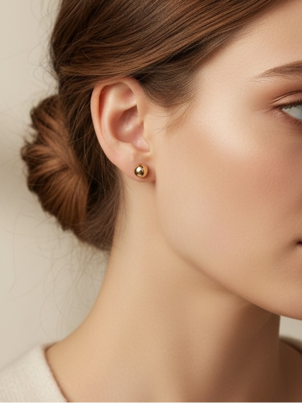 10K Classic Gold Ball Stud Earrings 
4mm
New
Elegant